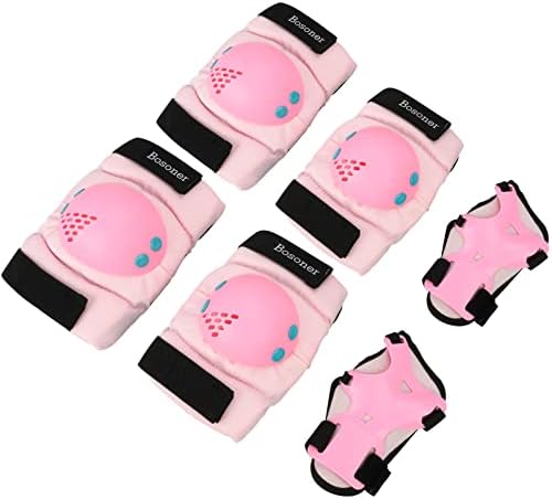 BOSONER Kids/Youth Knee Pad Elbow Pads for Roller Skates Cycling BMX Bike Skateboard Inline Rollerblading, Skating Skatings Scooter Riding Sports