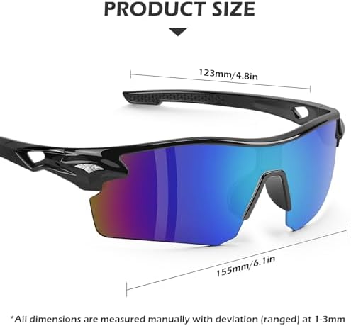OXG 6 Pack Safety Glasses, Scratch Resistant Wraparound Lenses ANSI Z87.1 Protective Eyewear for Unisex