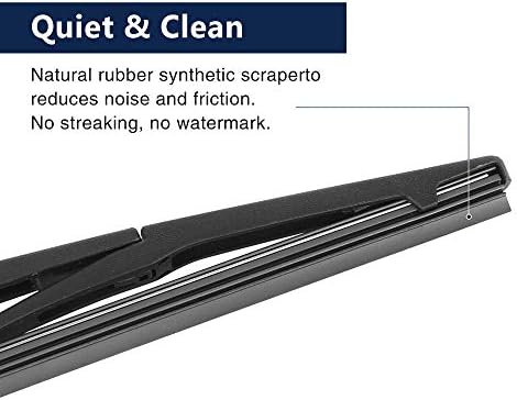 X AUTOHAUX Car Rear Windshield Wiper Blade Arm Set for Jeep Cherokee KL 2014-2019 14 Inch