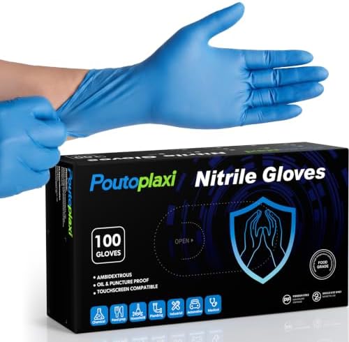 Nitrile Disposable Gloves 5 Mil, Small, 100 Count