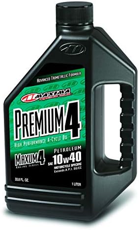 Maxima Racing Oils 34901-3PK Premium4 10w40 Motorcycle Engine Oil 1L Bottle, 3-Pack