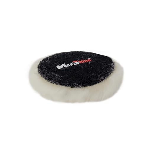 Maxshine 3" Universal Wool Buffing Polishing Pad – 100% Natural Wool with Hook & Loop – Professional Pad for Paint Correction & Oxidation Removal – Compatible with DA & Rotary Polishers