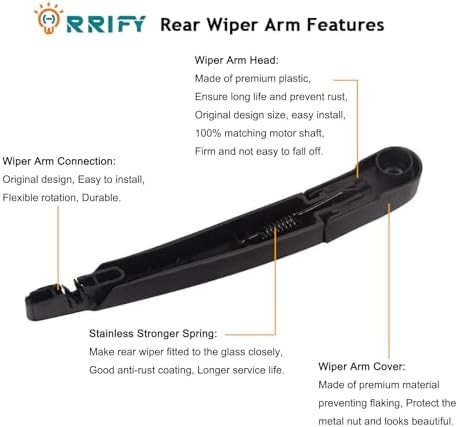 Rear Windshield Wiper Arm Blade 68256590AA for Jeep Renegade 2015-2020 Back Windshield Wiper Assembly