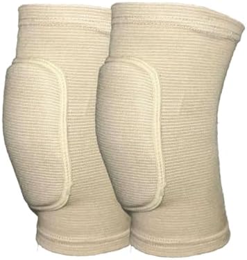 Anti slip sponge, soft and breathable men's, women's, girls', and children's Skin tone knee pads suitable for sports scenes such as volleyball, football, dance, yoga, wrestling, running, cycling, etc (skin tone, Large)