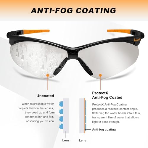 ProtectX Safety Glasses for Men & Women, Safety Sunglasses