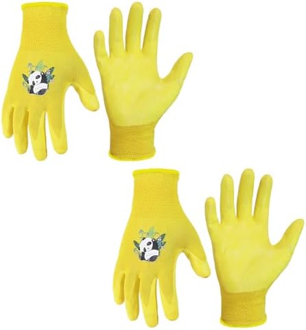 HANDLANDY 2 Pairs Kids Gardening Gloves, Grippy Kids Work Gloves, XL