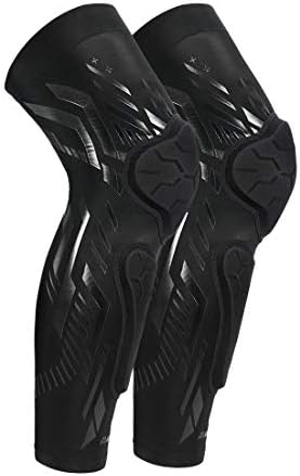 Kuangmi Knee Pad and Shin Guard Sleeve for Basketball, Wrestling, Soccer, Volleyball, Sports, Daily Support (Black-Pair, X-Large)