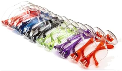 G & F Products EyePRO Safety Glasses, Impact Resistant, UV400 Protection, Clear Polycarbonate Lenses, Scratch & Anti-Fog, ANSI Z87.1 Certified, Adjustable Temples, Unisex, 6/12 Pack