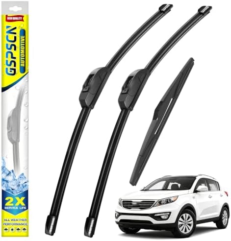 GSPSCN Windshield Wiper Blades for Kia Sportage 2011-2016 (Pack of 3)
