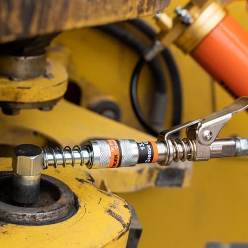 THINKWORK Upgraded 8000 PSI Grease Gun Kit with 0.53" Coupler & 90° Adaptor