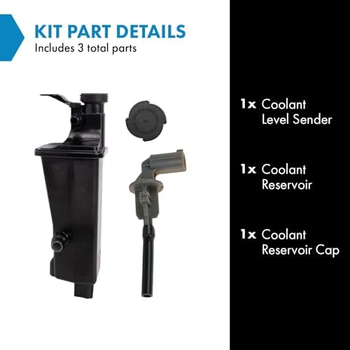 TRQ Coolant Reservoir Assembly Includes Cap Compatible with 99-00 BMW 323i 99-00 328i 00 323Ci 00 328Ci 01-05 325Ci 01-04 325i 05 325i To 5-31-05 Production Date 01-04 325xi