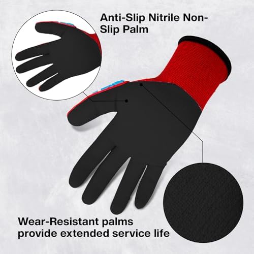Safety Work Gloves for Men Women,Impact Work Gloves