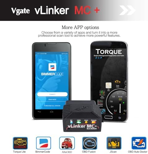 Vgate vLinker MC+ Bluetooth OBD2 Car Scan Tool for iOS, Android, Windows