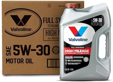 Valvoline Full Synthetic High Mileage with MaxLife Technology SAE 5W-30 Motor Oil 5 QT, Case of 3