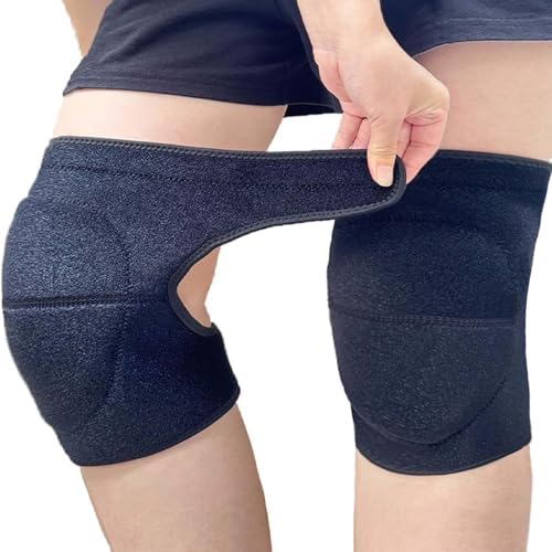Work Knee Pads for Men, Women Adjustable Foam Pads, Black M, 1 Pair