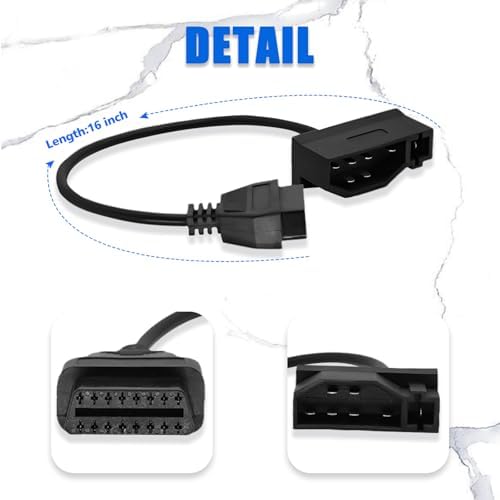 OBD Adapter for Ford 7 Pin Obd1 to OBD2 16 Pin Cable Connector