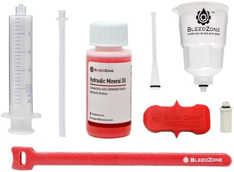 BleedZone Mineral Oil Brake Bleeder Kit Compatible with Shimano Road, 60ml