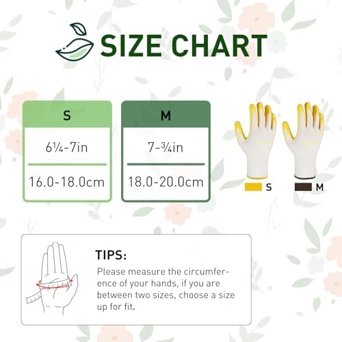HANDLANDY 2/3/6 Pairs Womens Gardening Gloves, Garden Gloves for Women