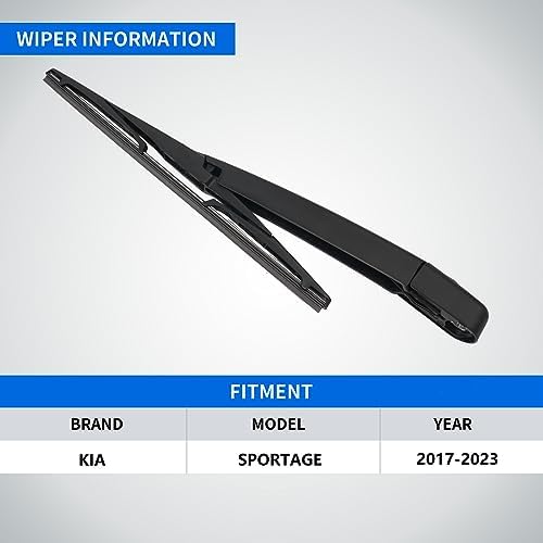 Replacement for Kia Sportage 2017-2023 Rear Windshield Wiper Arm Blade Set, Premium All-Season Original Equipment Replacement for My Car