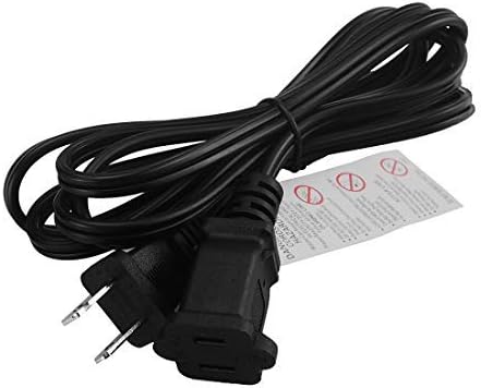 6FT(1.8M) Polarized US 2-Prong Male-Female Extension Power Cord, 2 Outlet Extension Cable Cord US AC 2-Prong Male/Female Power cable10A/125V, Nema 1-15P to 1-15R Cable Polarity