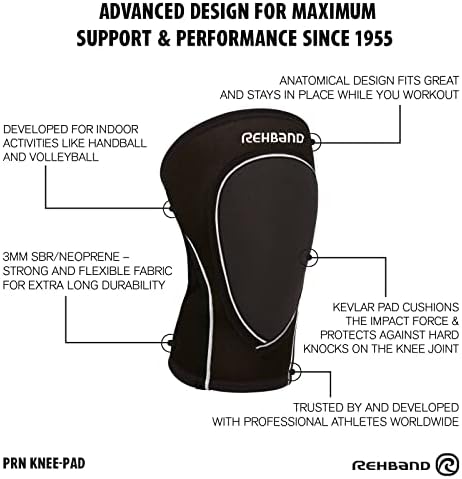 Rehband Volleyball Knee Pads, 3mm Neoprene Unisex Knee protectors