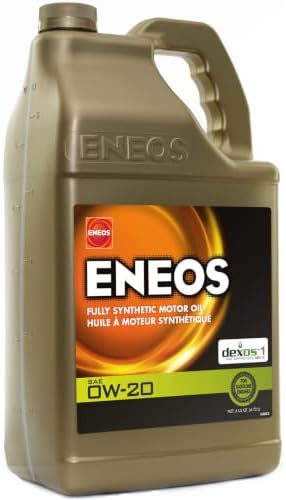ENEOS 0W-20 Fully Synthetic Motor Oil, API SQ, dexos1 Gen3, 5 Qt