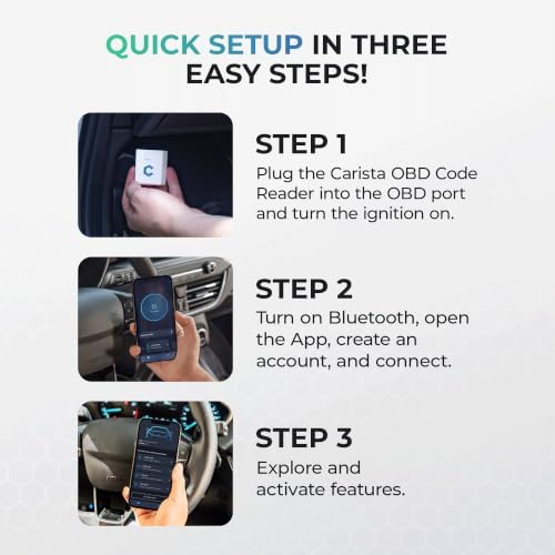 Carista OBD - Bluetooth OBD2 Scanner - Subscription Required - Car Scanner Diagnostic Tool and Code Reader with Access to Diagnostics, Customizations, Service Tools, and Live Data