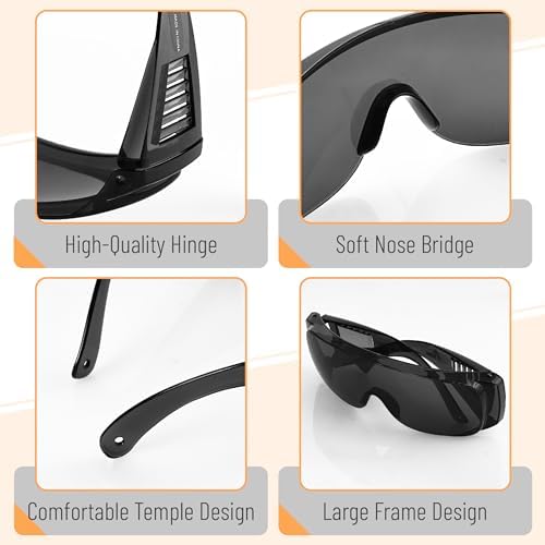 UNCO- Safety Goggles Over Glasses, Protective Goggles, Anti Fog, Work, Safety Glasses Over