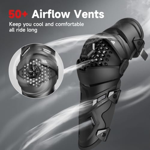Scoyco Motorcycle Knee Pads CE Level 2 Impact Resistant Flexible Adjustable