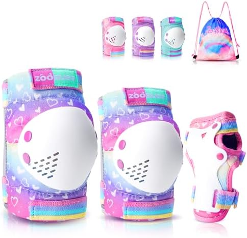 Girls Knee Pads for Kids, Toddler Knee and Elbow Pads Set