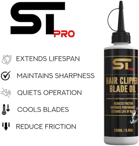 Supreme Trimmer Premium Hair Clipper Blade Lubricating Oil | 250ML Anti-Rust Barber Clipper Oil for Blades, Hair Trimmer | STO925