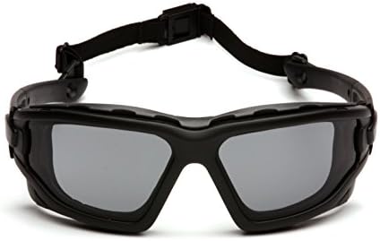 PYRAMEX I-Force Sporty Dual Pane Anti-Fog Goggle, Black Frame/Clear Anti-Fog Lens