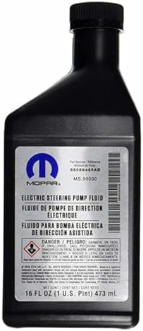 Chrysler Genuine Mopar Fluid 68088485AB Hydraulic Fluid 1 Pint, black