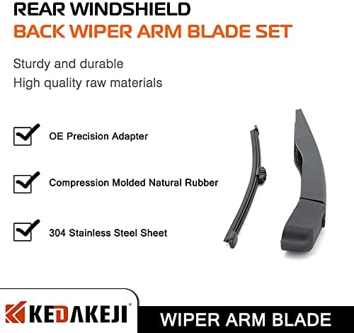 Rear Windshield Wiper Arm Compatible with Ford Escape 2013-2018 Vehicles, Back Windshield Wiper Set Replacement OEM BB5Z17526-C