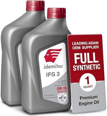 Idemitsu IFG3 0W-16 SP/GF-7B Full Synthetic Motor Oil – 1 Qt, 2 Pack