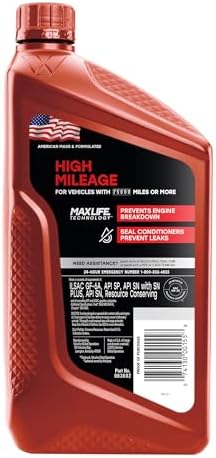 Valvoline High Mileage with MaxLife Technology 5W-30 Synthetic Blend Motor Oil 1 Quart