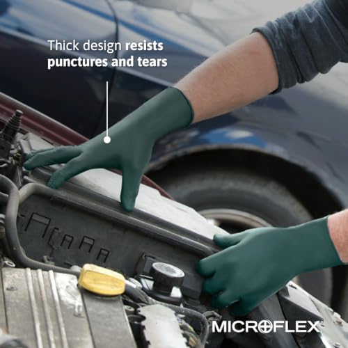 Ansell MICROFLEX Dura Flock DFK-608 Nitrile Gloves, Size S, 50/Dispenser