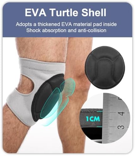 Volleyball Knee Pads for Women Men, Turtle Shell Dance Knee Pad for Women Men Wrestling Knee Pad Wrestling Gear, Crash Pad Snowboarding Gear Roller Skating Knee Protector Soft Knee Pads for Work (X-Large)