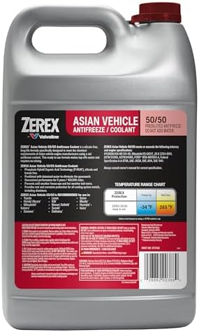 Zerex Asian Vehicle Red Silicate and Borate Free 50/50 Prediluted Ready-to-Use Antifreeze/Coolant 1 GA