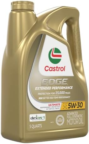 Castrol EDGE Extended Performance 5W-30 Advanced Full Syn Motor Oil, 5 Qt
