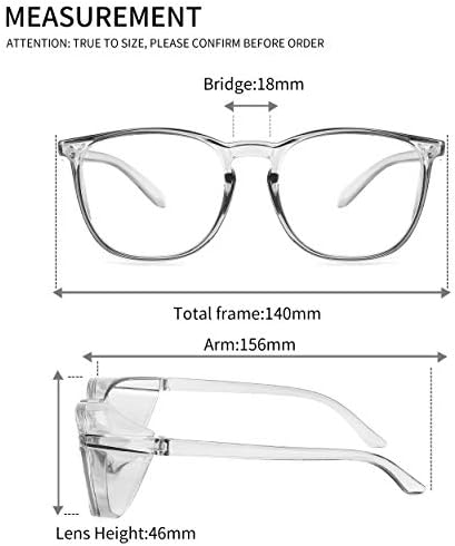 Alsenor Safety Glasses Anti Fog Goggles Protective Eyewear Blue Light Blocking Anti Dust UV Protection Glasses For Men Women (Grey)