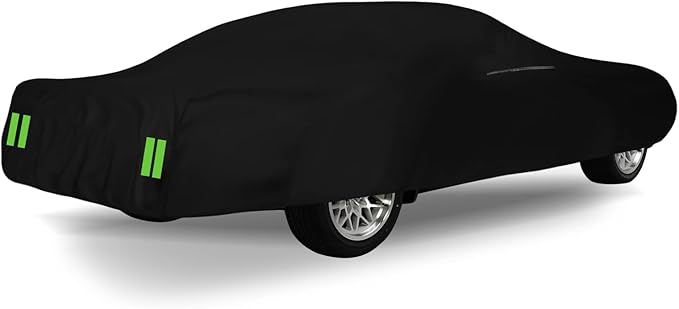 Waterproof Car Cover Replace for Pontiac Firebird/Trans Am Convertible & Coupe 1970-2002, 210T All Weather Classic Car Covers with Zipper Door & Lock for Snow Rain Protection