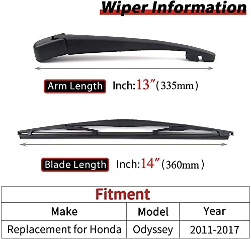 OTUAYAUTO Rear Wiper Arm Blade Set Replacement for 2011-2017 Honda Odyssey