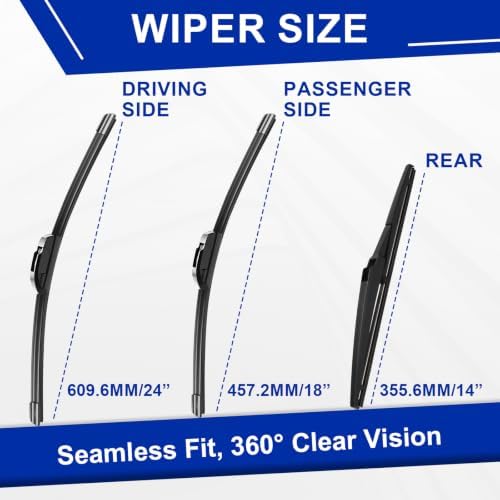KAIYI 3 Windshield wipers Compatible with Mazda CX-5 2013-2016
