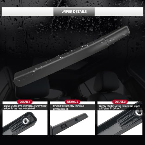 Rear Windshield Wiper Blade and Arm for BMW iX for Car Window