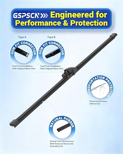 GSPSCN 11 Inch Rear Wiper Blade, OEM Quiet Streak-Free Rear Window Wiper