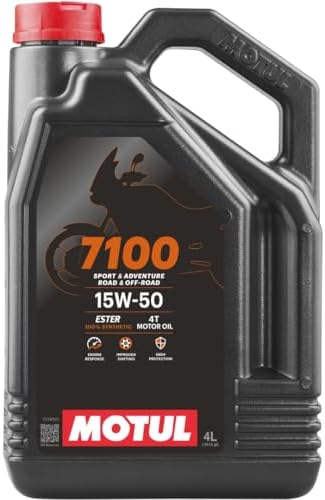 Motul 104299 7100 15W-50 Motor Oil Full Synthetic Motorcycle Engine Lubricant