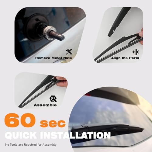 Rear Windshield Wiper Replacement for Chevy/GMC 2022 2023 2024 Equinox Terrain 1.5L Back Wiper Arm Blade Assembly | OEM# 85118764 Fit