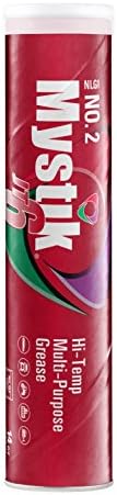 Mystik JT-6 High Temp Grease Tube for Grease Gun, Multi Purpose Red Lithium Complex, NLGI 2, Wheel Bearing Grease, 14 oz, 1 Pack
