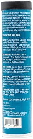 AGS Marine Multipurpose Grease Cartridge, 14 oz, Waterproof, Rust-Resistant, Extreme Pressure Protection, NLGI #2
